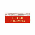 British Columbia Award Ribbon w/ Gold Foil Imprint (4"x1 5/8")